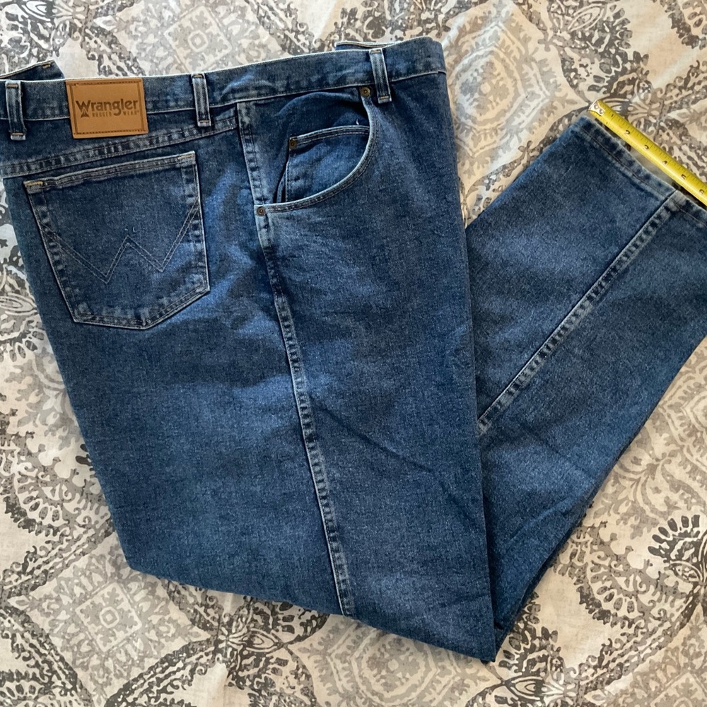 WRANGLER MENS Denim Jeans Size 54x30 Blue Rugged Wear Big & Tall NWOT